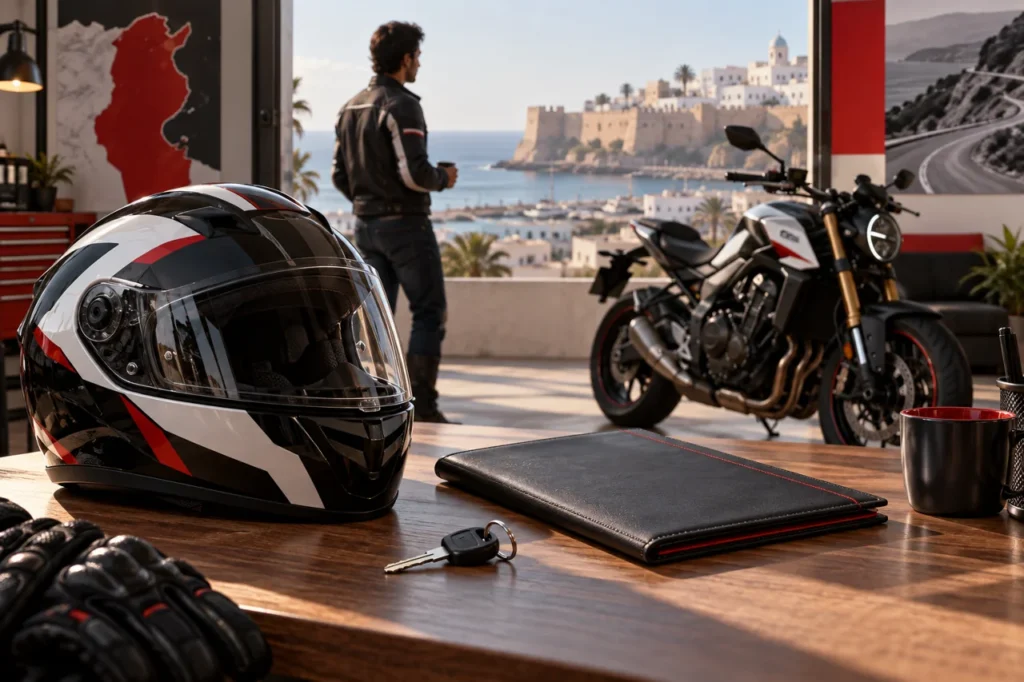 Illustration éditoriale : Achat d’une moto en Tunisie : quels documents vérifier et demander ?