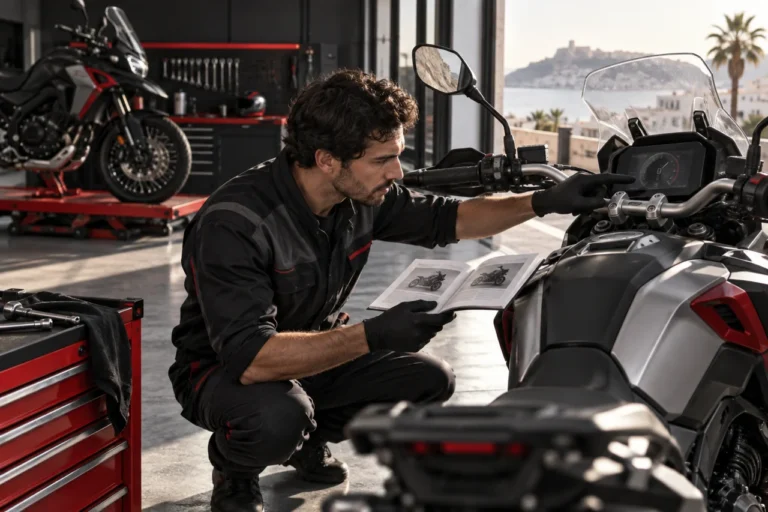 Illustration éditoriale : Comment repérer un compteur trafiqué sur une moto d’occasion ?