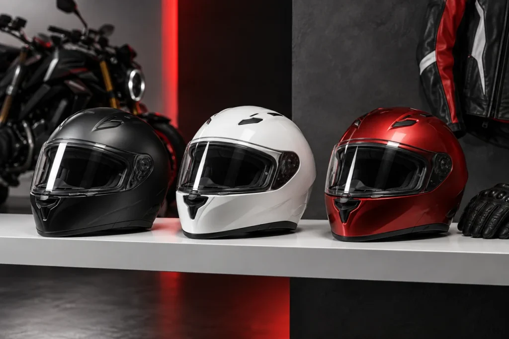 Illustration éditoriale : Meilleur casque moto pour la ville : protection, confort et budget