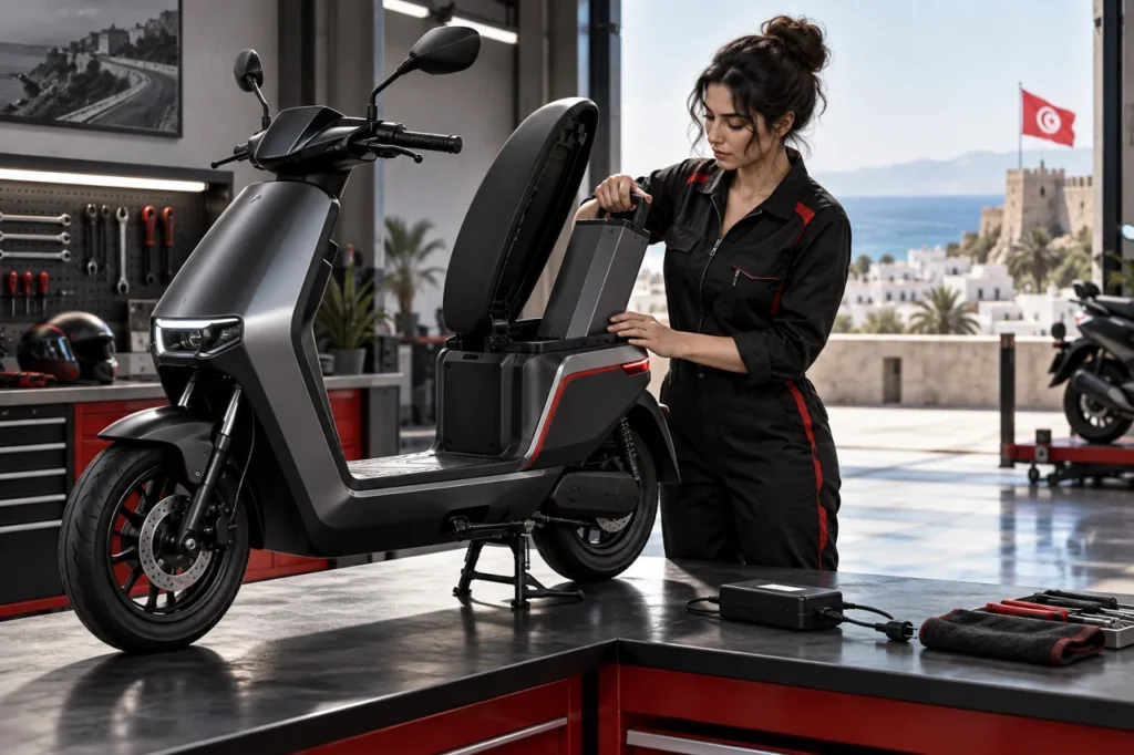 Illustration éditoriale : Meilleur scooter électrique à batterie amovible en Tunisie