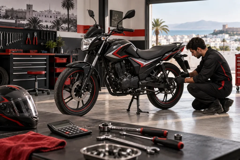 Illustration éditoriale : Meilleure moto économique en Tunisie : comparer le coût sur un an