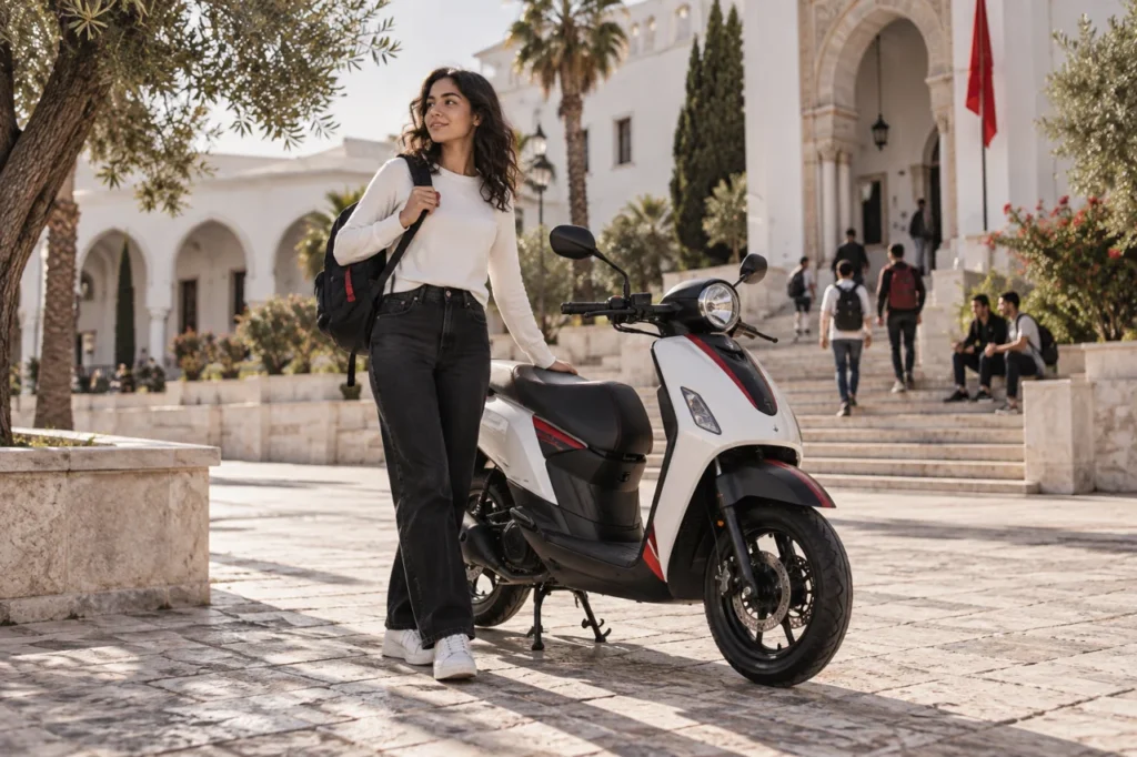 Illustration éditoriale : Meilleure moto pour étudiant en Tunisie : quel budget prévoir ?