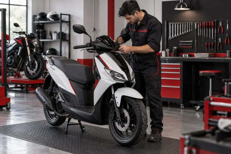 Illustration éditoriale : Scooter qui ne démarre pas : les vérifications à faire avant le garage