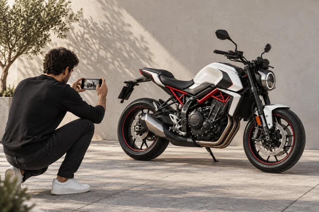 Illustration éditoriale : Vendre sa moto en Tunisie : photos, annonce et prix pour trouver un acheteur